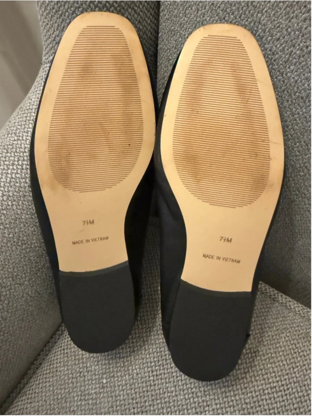 Talbots black leather loafers with square toe sz 7.5
